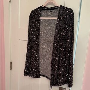 Black and Pink Leopard Cardigan